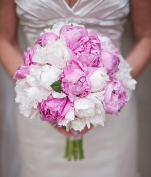 Youthful and romantic pink wedding flower ball