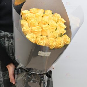 25枝空運肯亞黃玫瑰