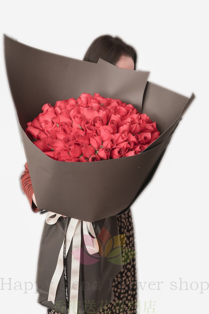 Korean Giant 99 Red Rose Bouquet