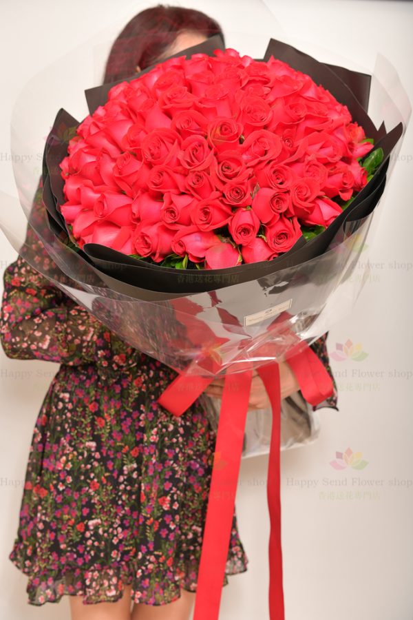 Long-lasting love-99 roses bouquet (imported roses)