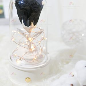 永生花單枝玫瑰藍牙喇叭（黑色）