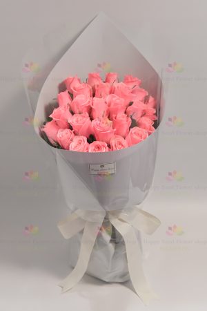 Infinite love (26 pink roses) (imported roses) (optional red, pink, purple roses)